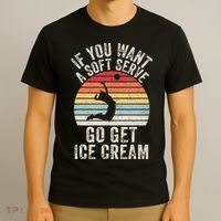 Retro If You Want A Soft Serve Go Get Ice Cream Volleyball T-Shirt thumb 3