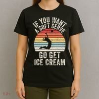 Retro If You Want A Soft Serve Go Get Ice Cream Volleyball T-Shirt thumb 4