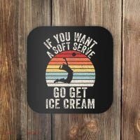 Retro If You Want A Soft Serve Go Get Ice Cream Volleyball Coaster thumb 0