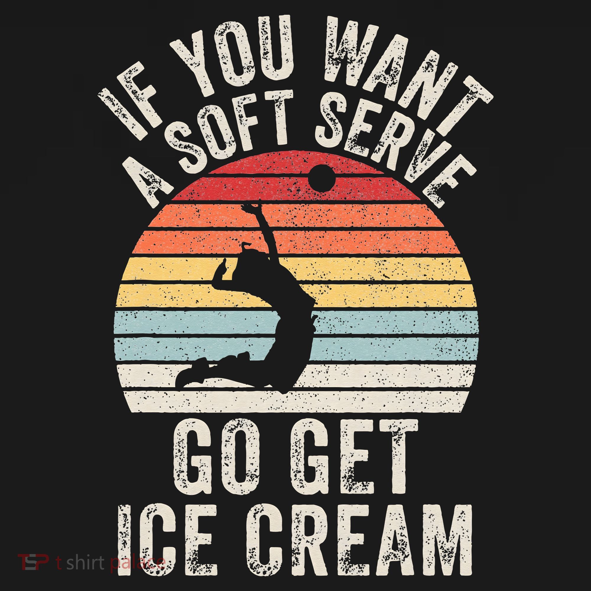 Retro If You Want A Soft Serve Go Get Ice Cream Volleyball Mousepad