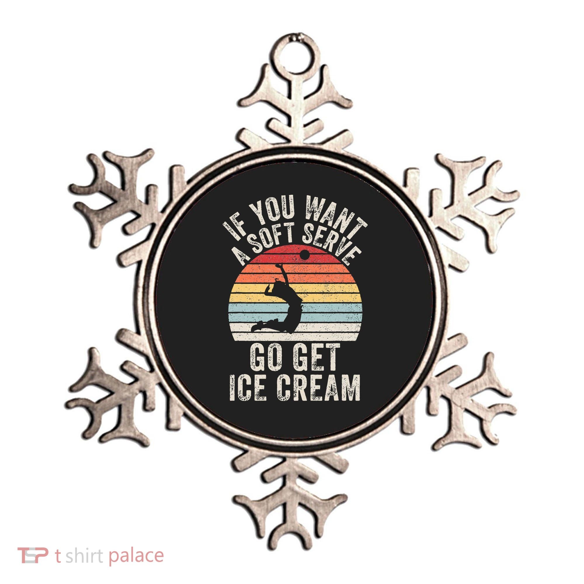 Retro If You Want A Soft Serve Go Get Ice Cream Volleyball Ornament