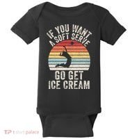 Retro If You Want A Soft Serve Go Get Ice Cream Volleyball Baby Bodysuit thumb 0