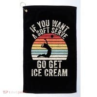 Retro If You Want A Soft Serve Go Get Ice Cream Volleyball Golf Towel thumb 0