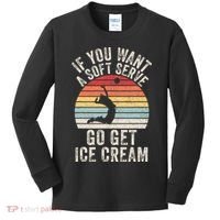 Retro If You Want A Soft Serve Go Get Ice Cream Volleyball Kids Long Sleeve Shirt thumb 0
