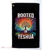 Rooted In Yeshua Meaningful Gift Golf Towel thumb 0