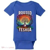 Rooted In Yeshua Meaningful Gift Baby Bodysuit thumb 0
