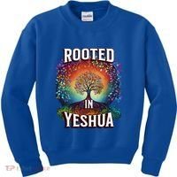 Rooted In Yeshua Meaningful Gift Kids Sweatshirt thumb 0