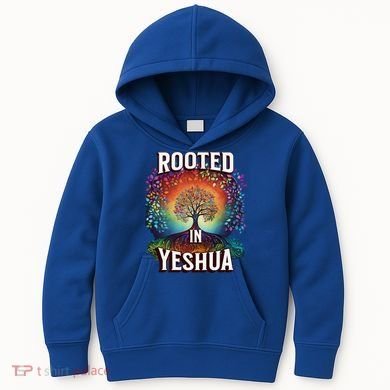 Rooted In Yeshua Meaningful Gift Kids Hoodie