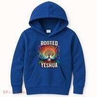 Rooted In Yeshua Meaningful Gift Kids Hoodie thumb 0