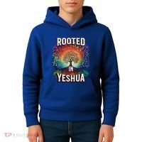 Rooted In Yeshua Meaningful Gift Kids Hoodie thumb 4