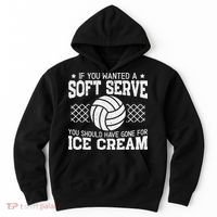 Retro If You Want A Soft Serve Go Get Ice Cream Volleyball Hoodie thumb 0