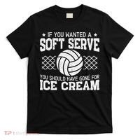Retro If You Want A Soft Serve Go Get Ice Cream Volleyball T-Shirt thumb 0