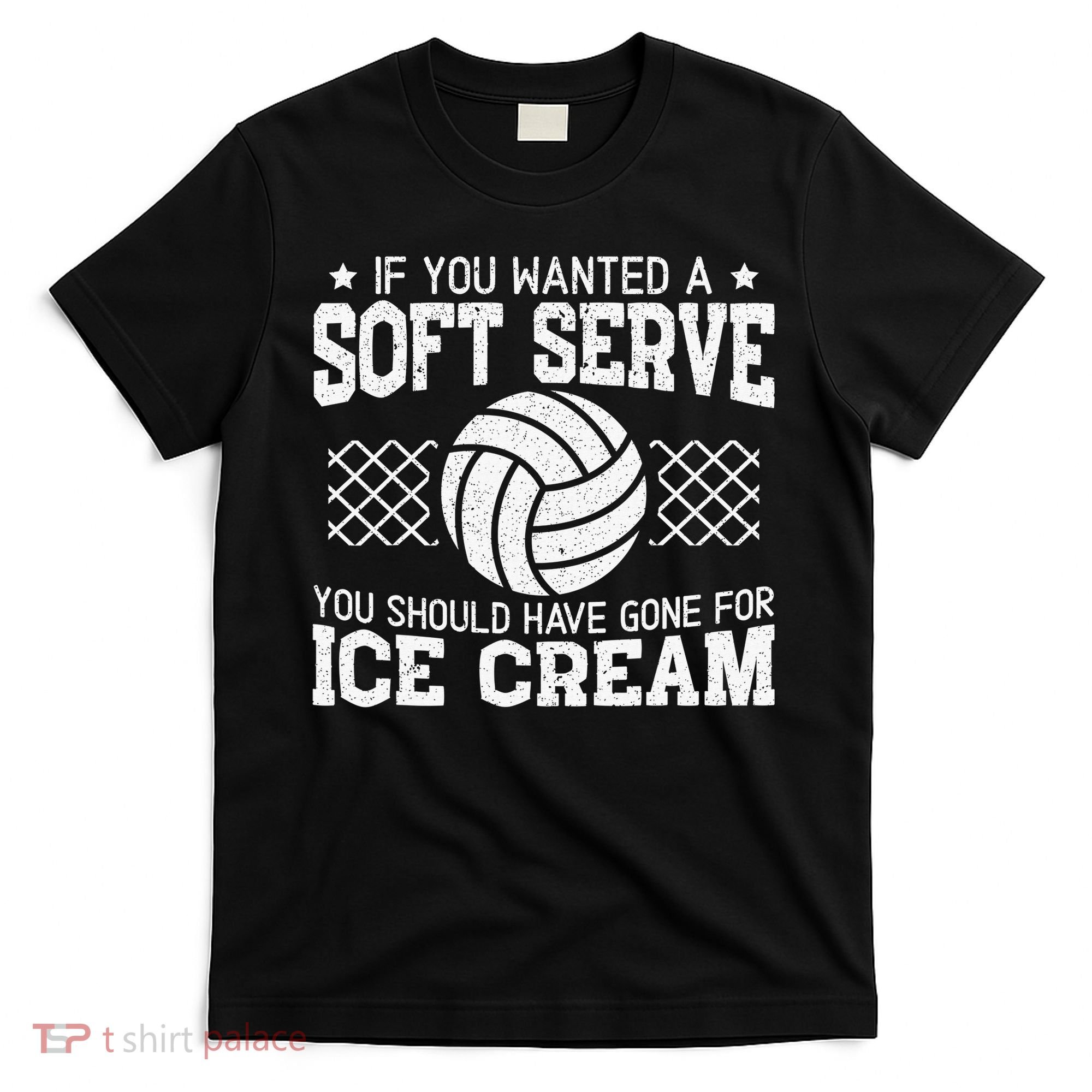 Retro If You Want A Soft Serve Go Get Ice Cream Volleyball T-Shirt