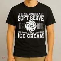 Retro If You Want A Soft Serve Go Get Ice Cream Volleyball T-Shirt thumb 3