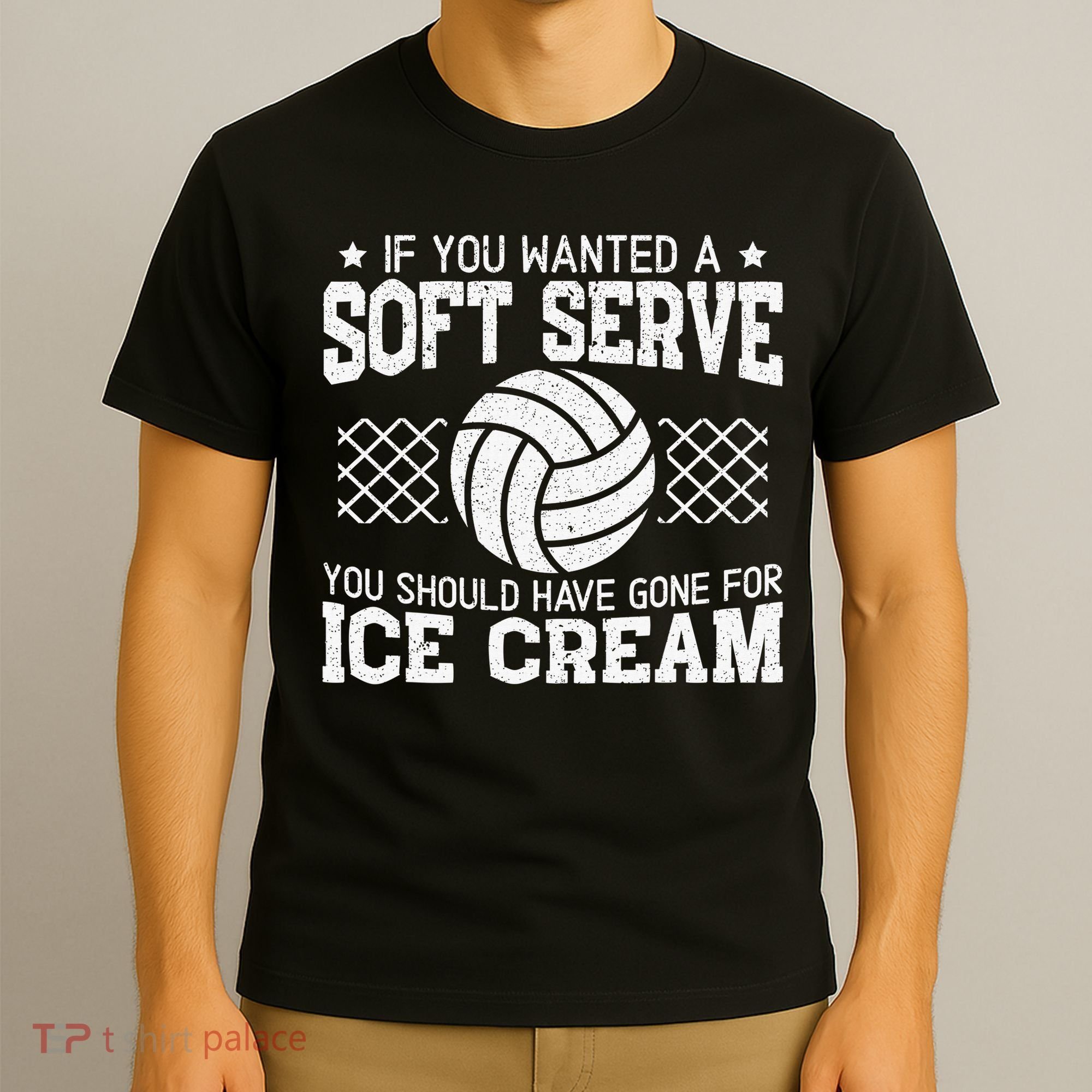 Retro If You Want A Soft Serve Go Get Ice Cream Volleyball T-Shirt