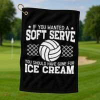 Retro If You Want A Soft Serve Go Get Ice Cream Volleyball Golf Towel thumb 1