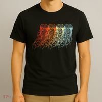 Retro Jellyfish 70s Ocean Sea Beach Animals Jelly T-Shirt thumb 3