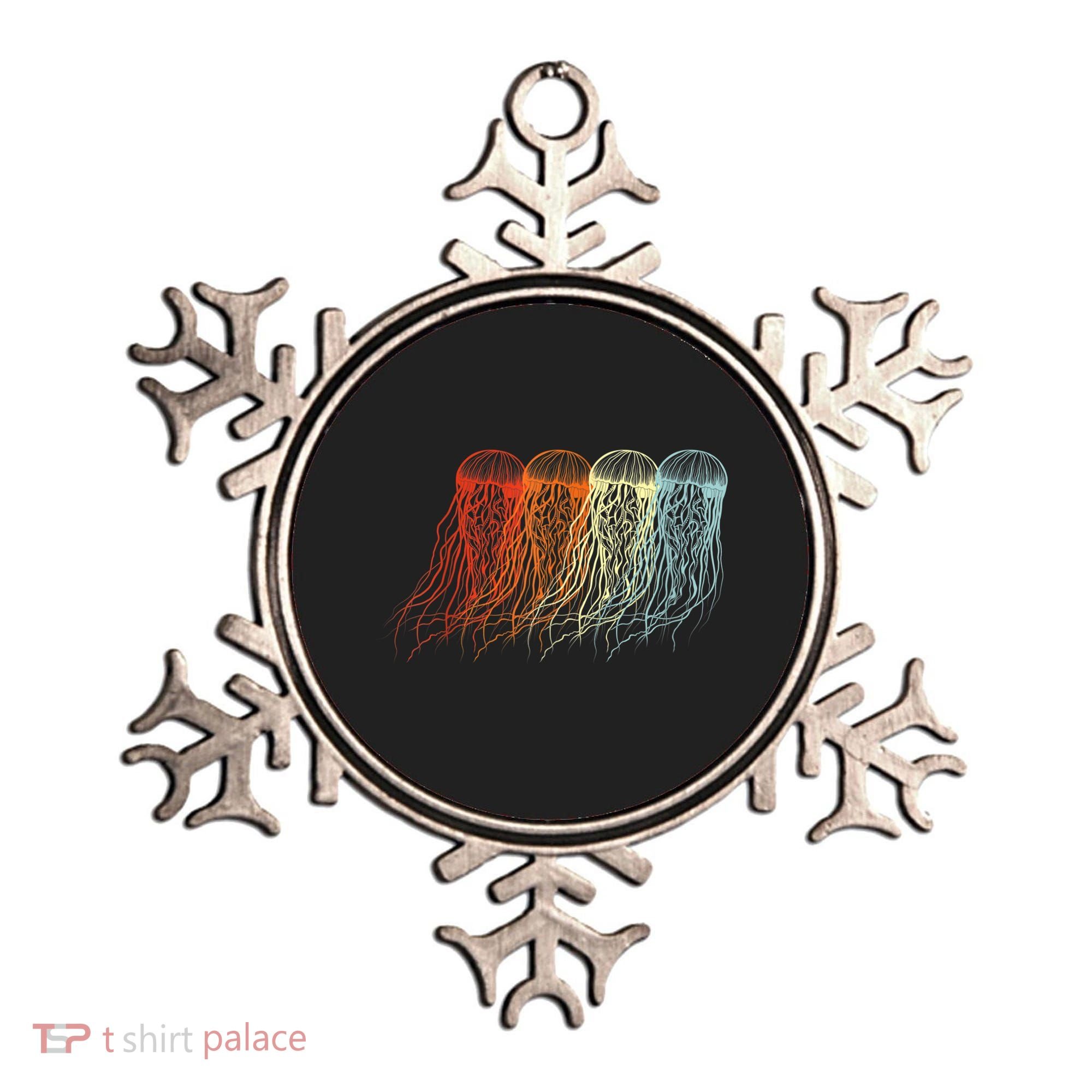 Retro Jellyfish 70s Ocean Sea Beach Animals Jelly Ornament