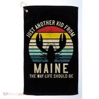 Retro Just A From Maine The Way Life Should Be! Golf Towel thumb 0