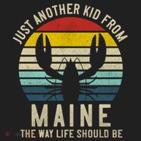 Retro Just A From Maine The Way Life Should Be! Golf Towel thumb 3
