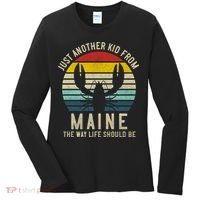 Retro Just A From Maine The Way Life Should Be! Women's Long Sleeve Shirt thumb 0