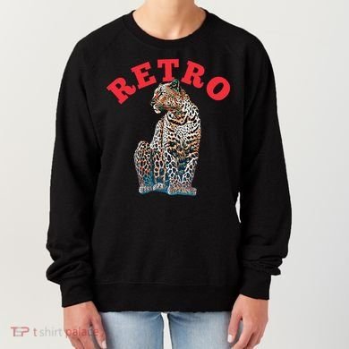 Retro Jaguar Animal Oversized Women's Sweatshirt