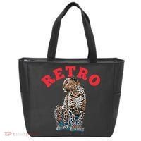 Retro Jaguar Animal Oversized Tote Bag thumb 0