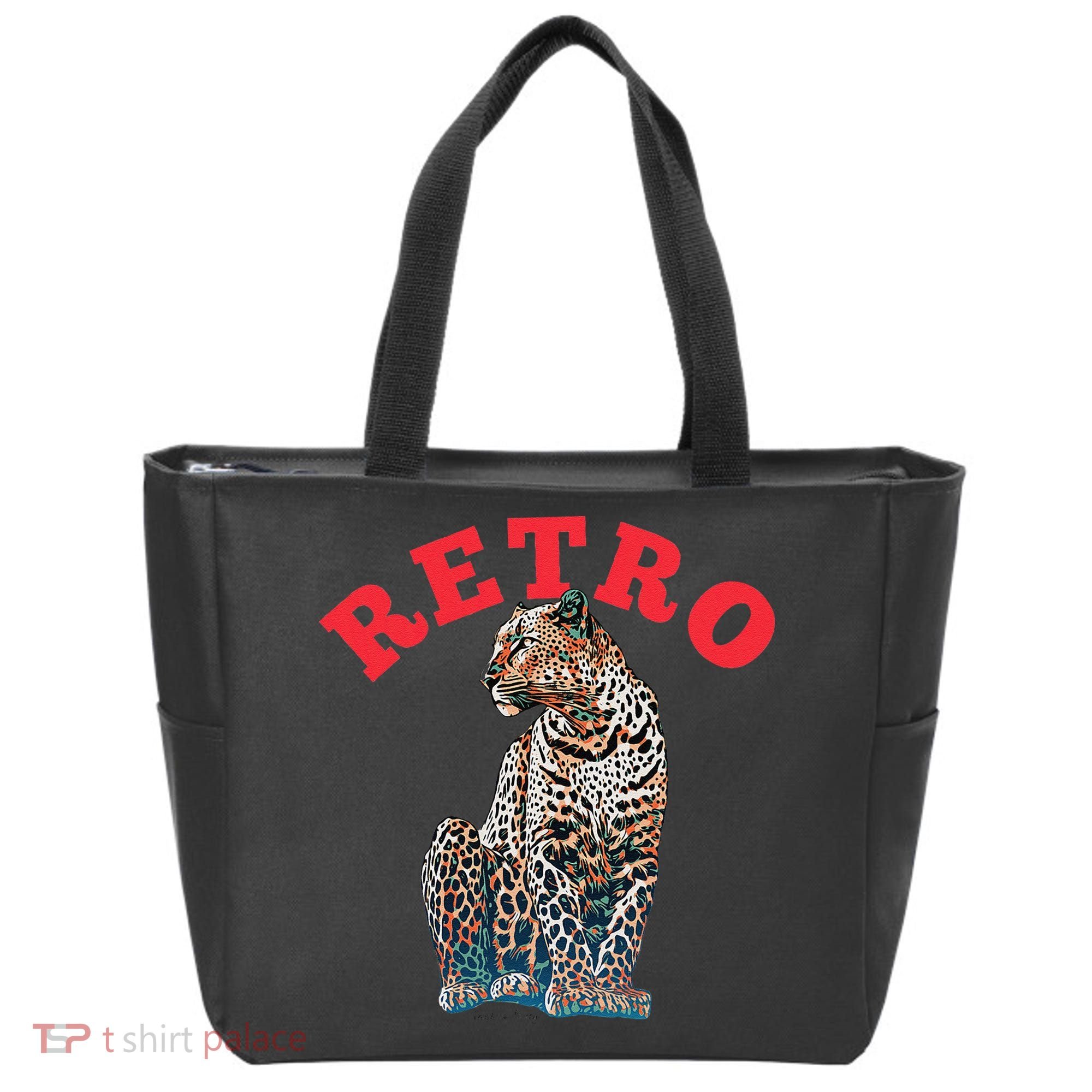 Retro Jaguar Animal Oversized Tote Bag