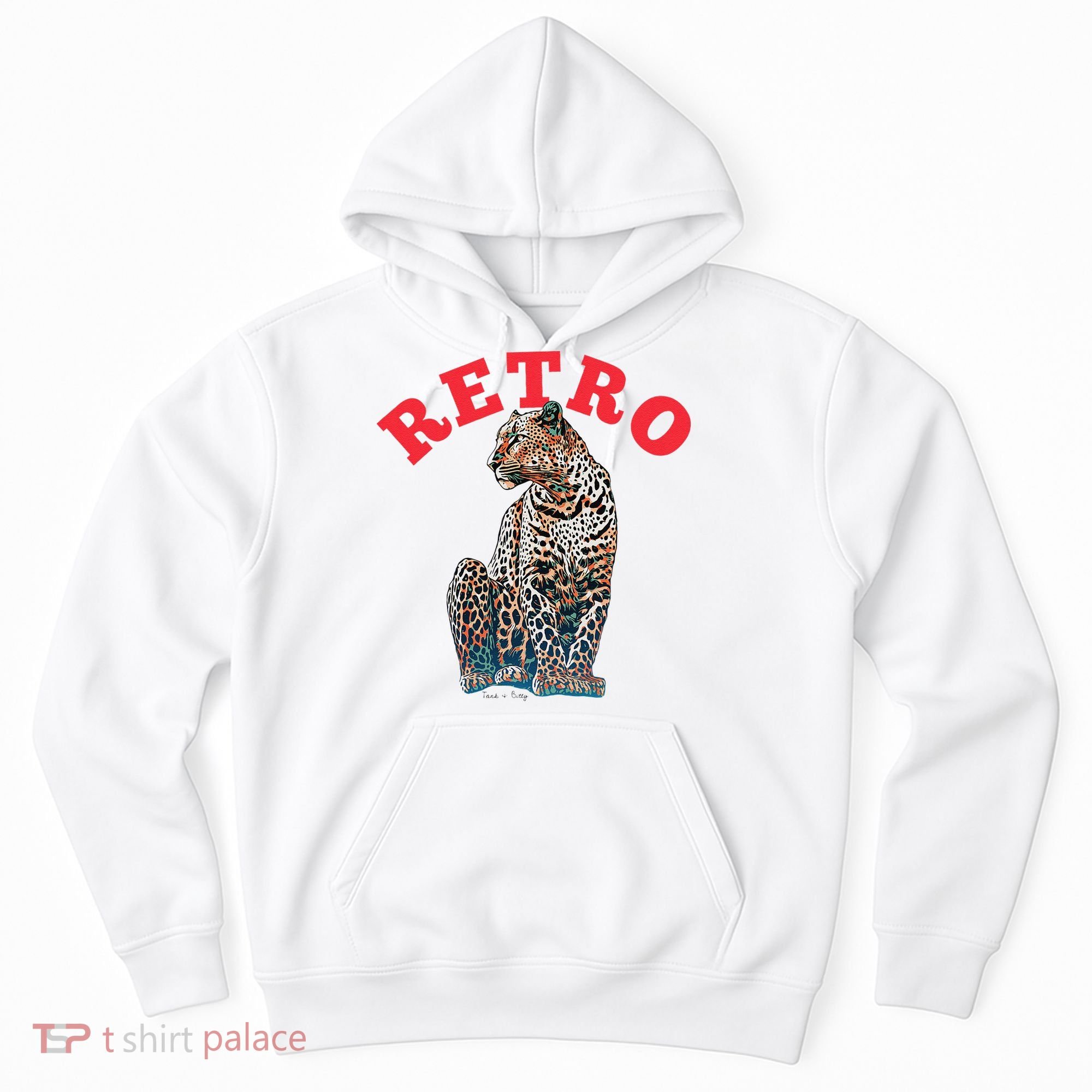 Retro Jaguar Animal Oversized Hoodie