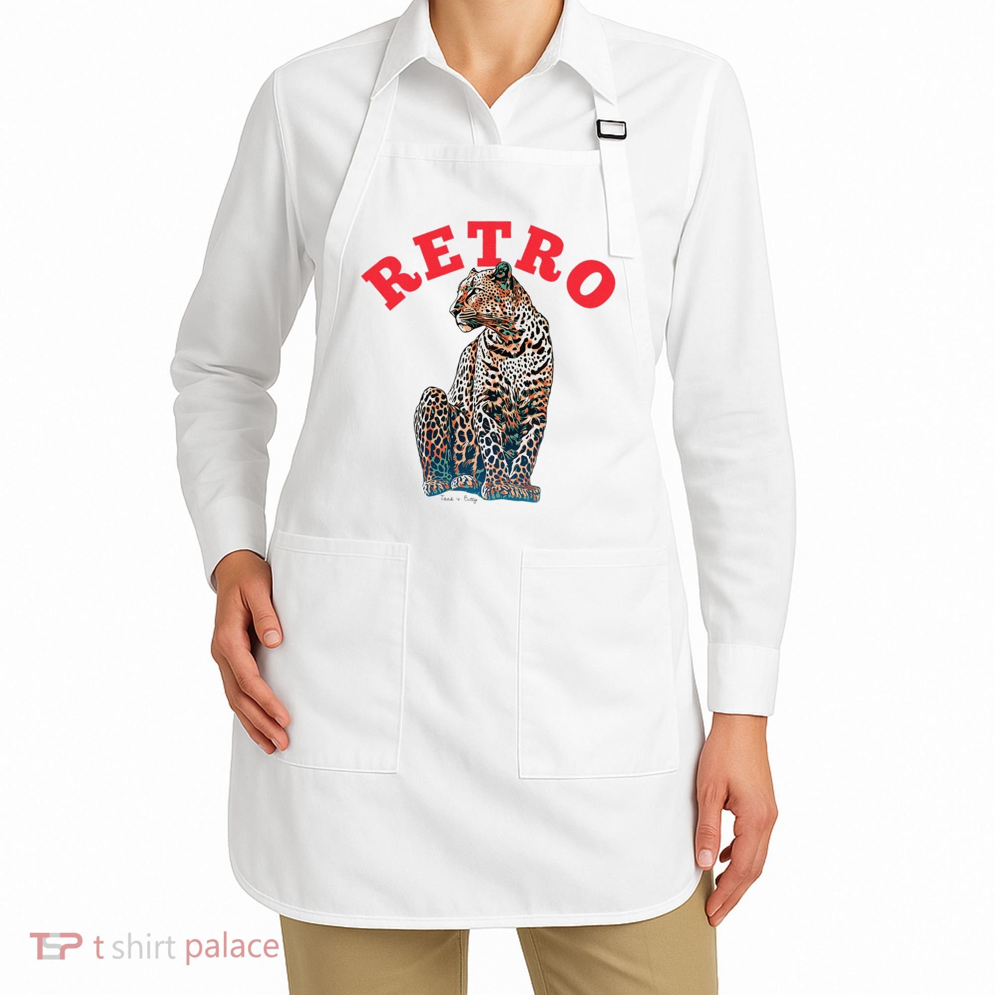 Retro Jaguar Animal Oversized Apron