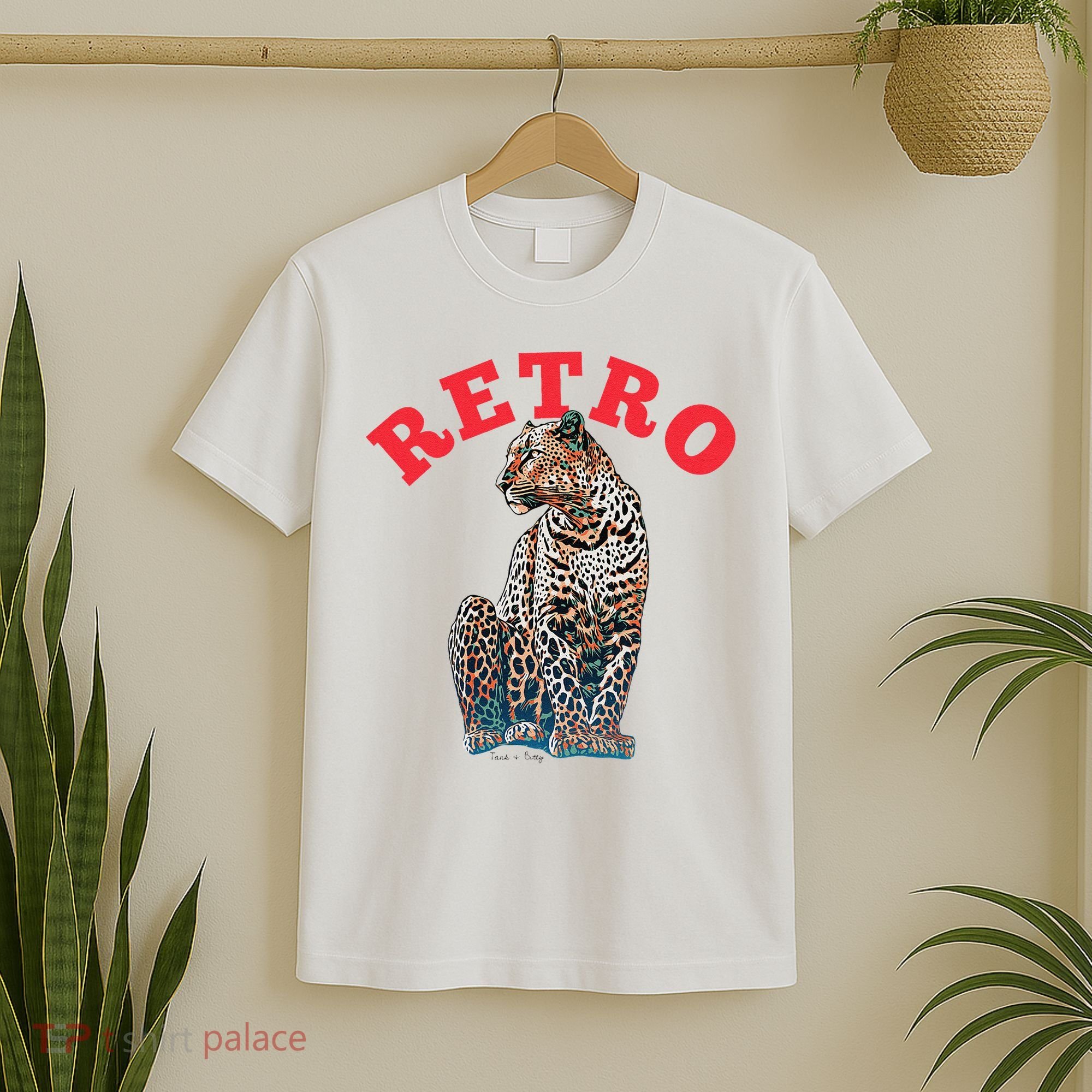 Retro Jaguar Animal Oversized T-Shirt