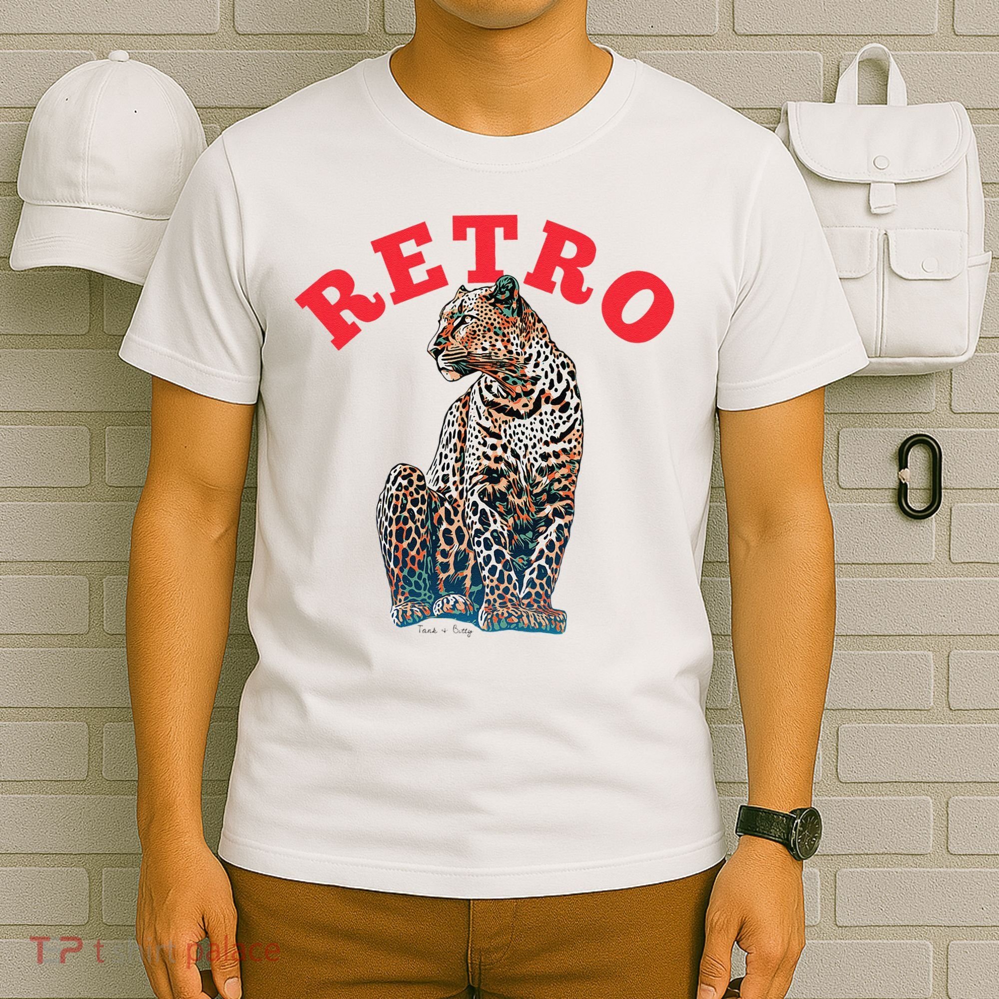 Retro Jaguar Animal Oversized T-Shirt