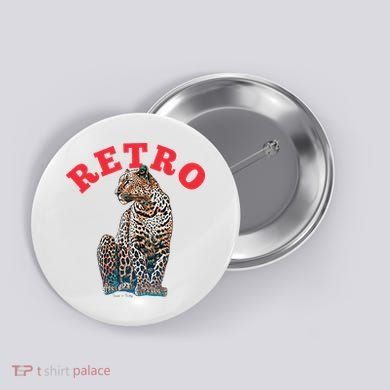 Retro Jaguar Animal Oversized Button