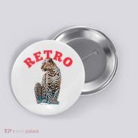 Retro Jaguar Animal Oversized Button thumb 0