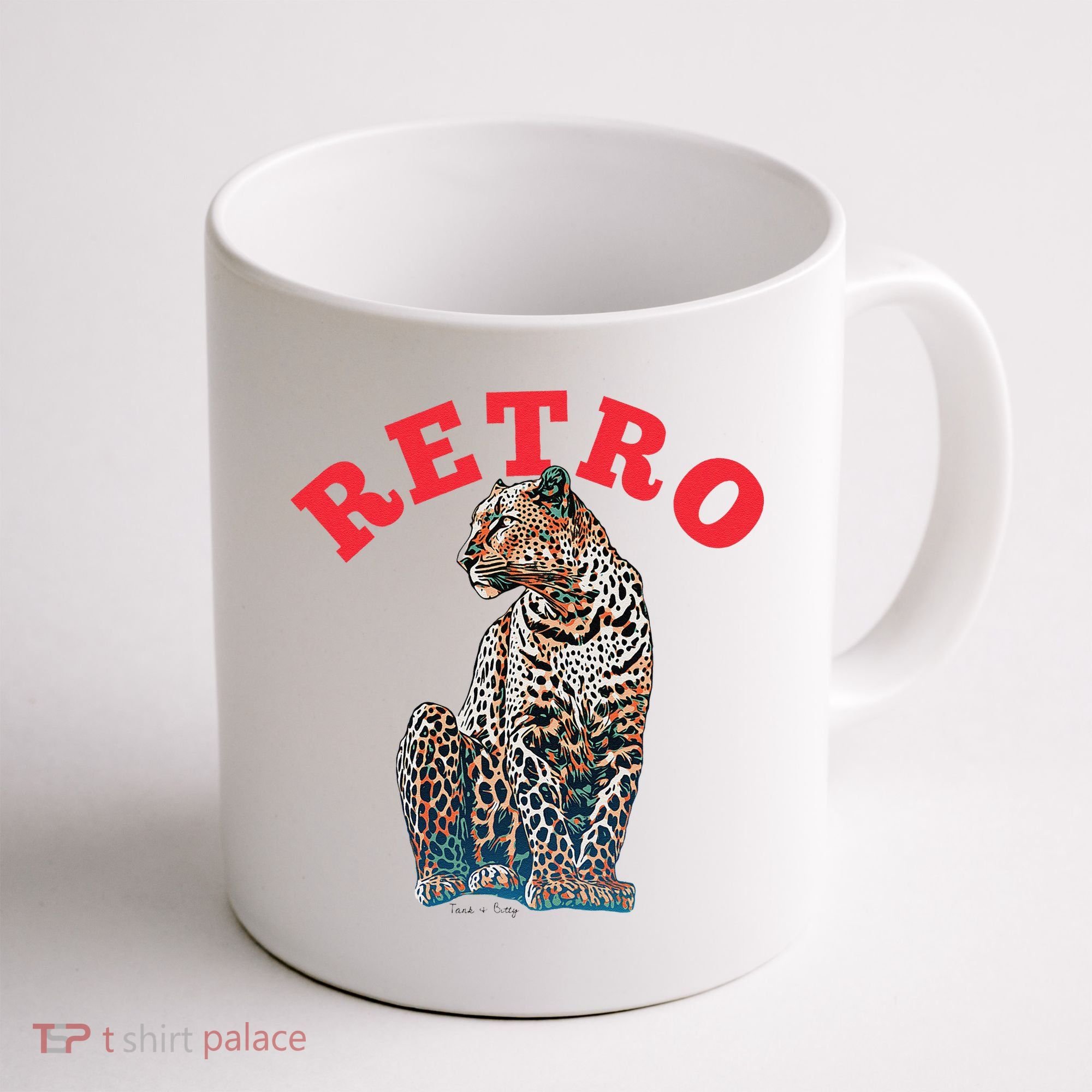 Retro Jaguar Animal Oversized Coffee Mug