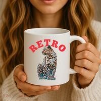 Retro Jaguar Animal Oversized Coffee Mug thumb 3