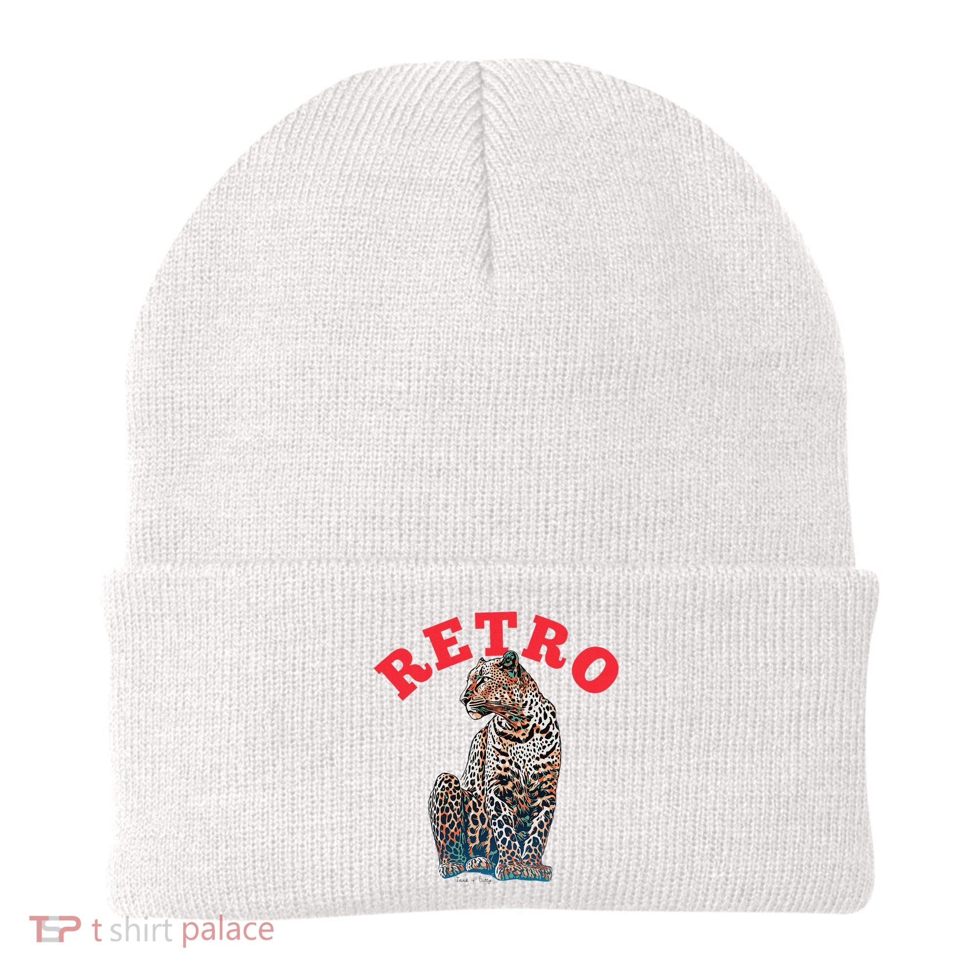 Retro Jaguar Animal Oversized Beanie
