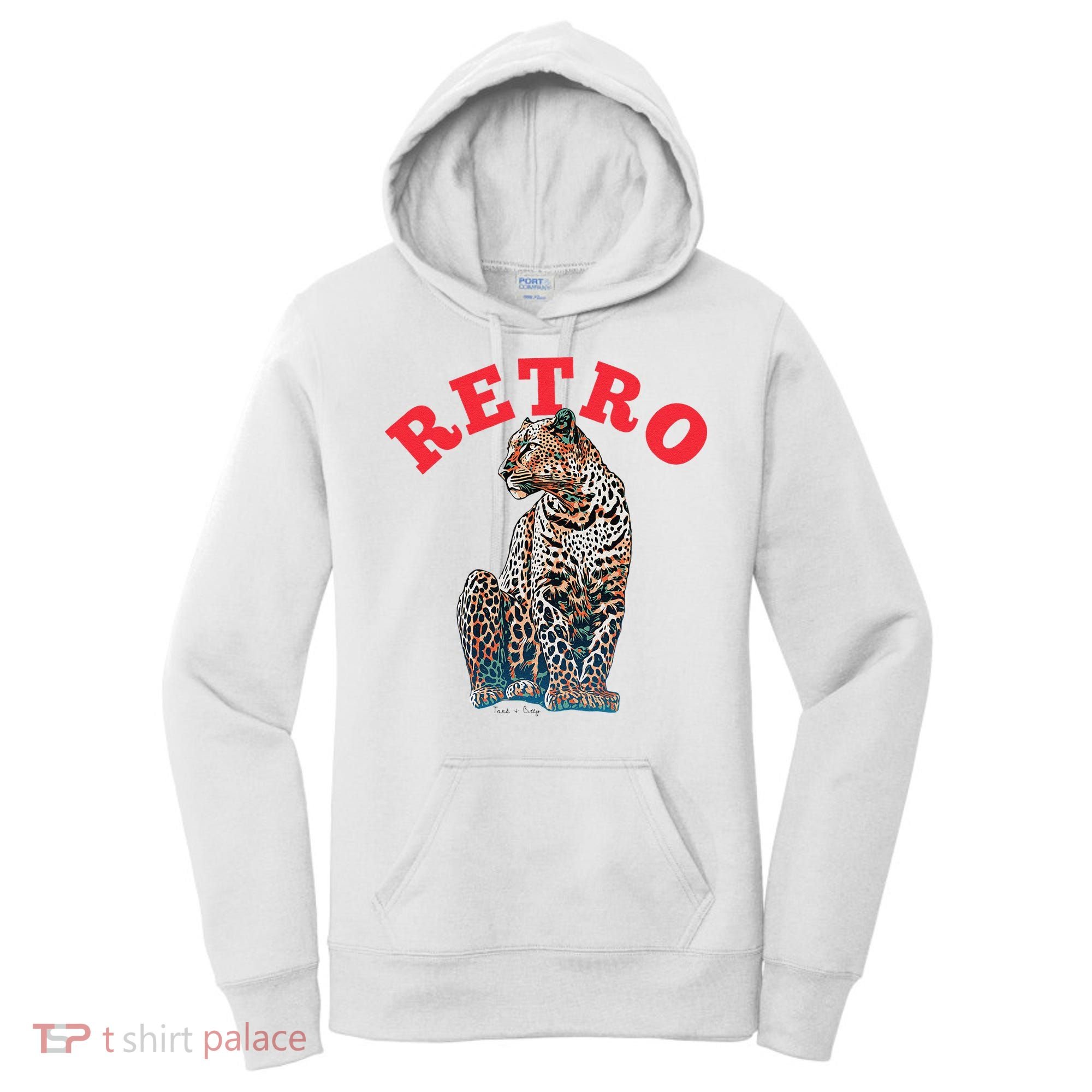 Retro Jaguar Animal Oversized Women's Hoodie