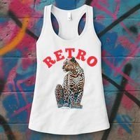 Retro Jaguar Animal Oversized Women's Tank Top thumb 3