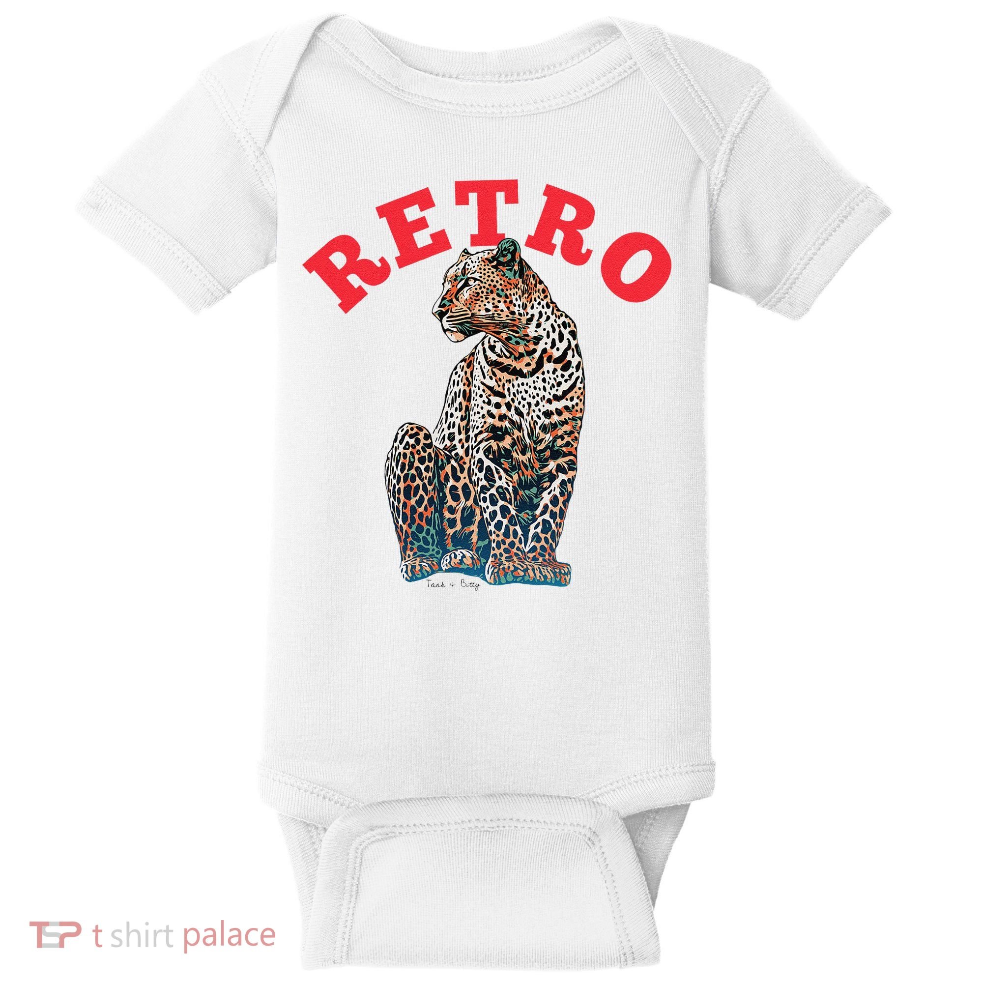 Retro Jaguar Animal Oversized Baby Bodysuit