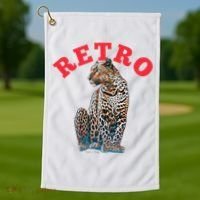 Retro Jaguar Animal Oversized Golf Towel thumb 1