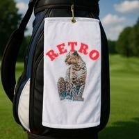 Retro Jaguar Animal Oversized Golf Towel thumb 2