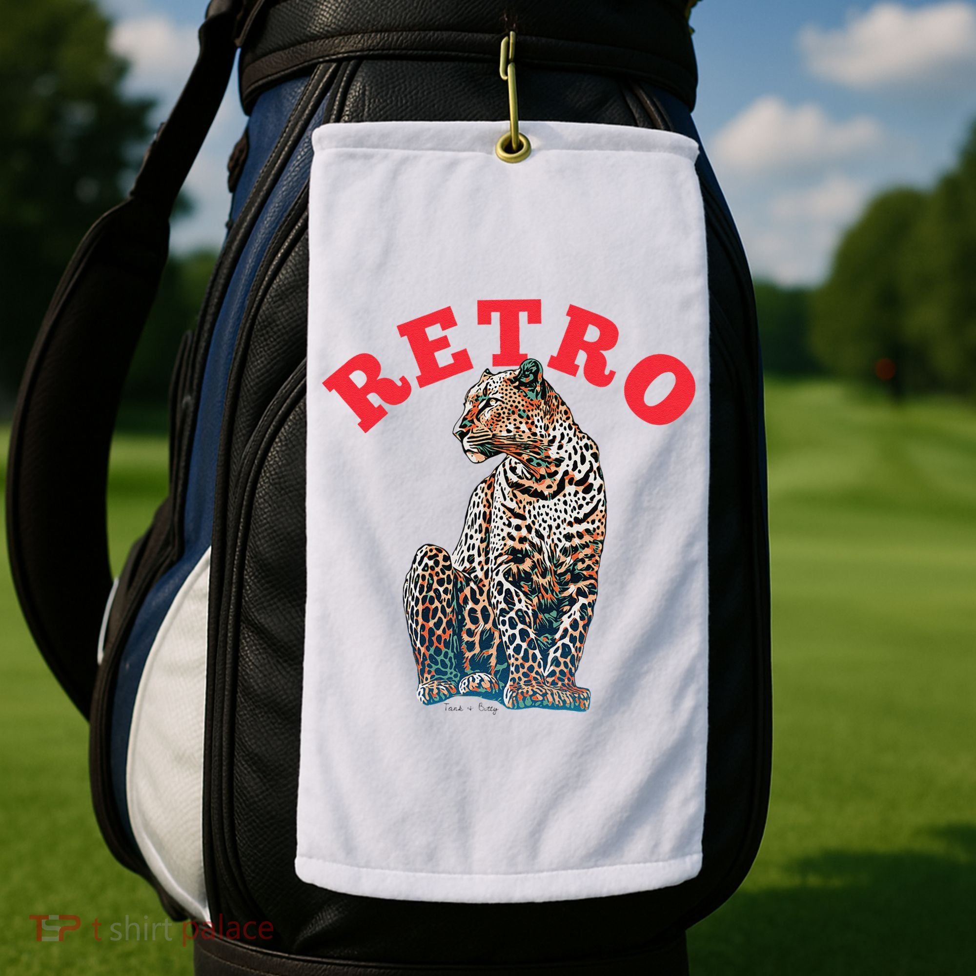 Retro Jaguar Animal Oversized Golf Towel