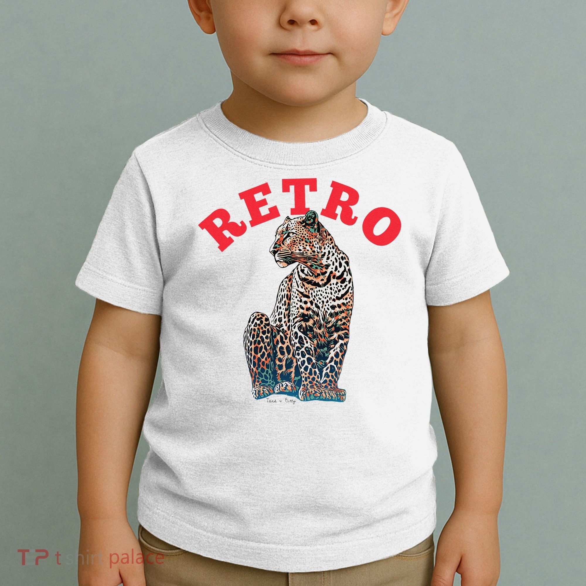 Retro Jaguar Animal Oversized Toddler T-Shirt
