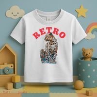 Retro Jaguar Animal Oversized Toddler T-Shirt thumb 3