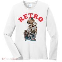 Retro Jaguar Animal Oversized Women's Long Sleeve Shirt thumb 0