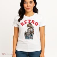 Retro Jaguar Animal Oversized Women's T-Shirt thumb 4