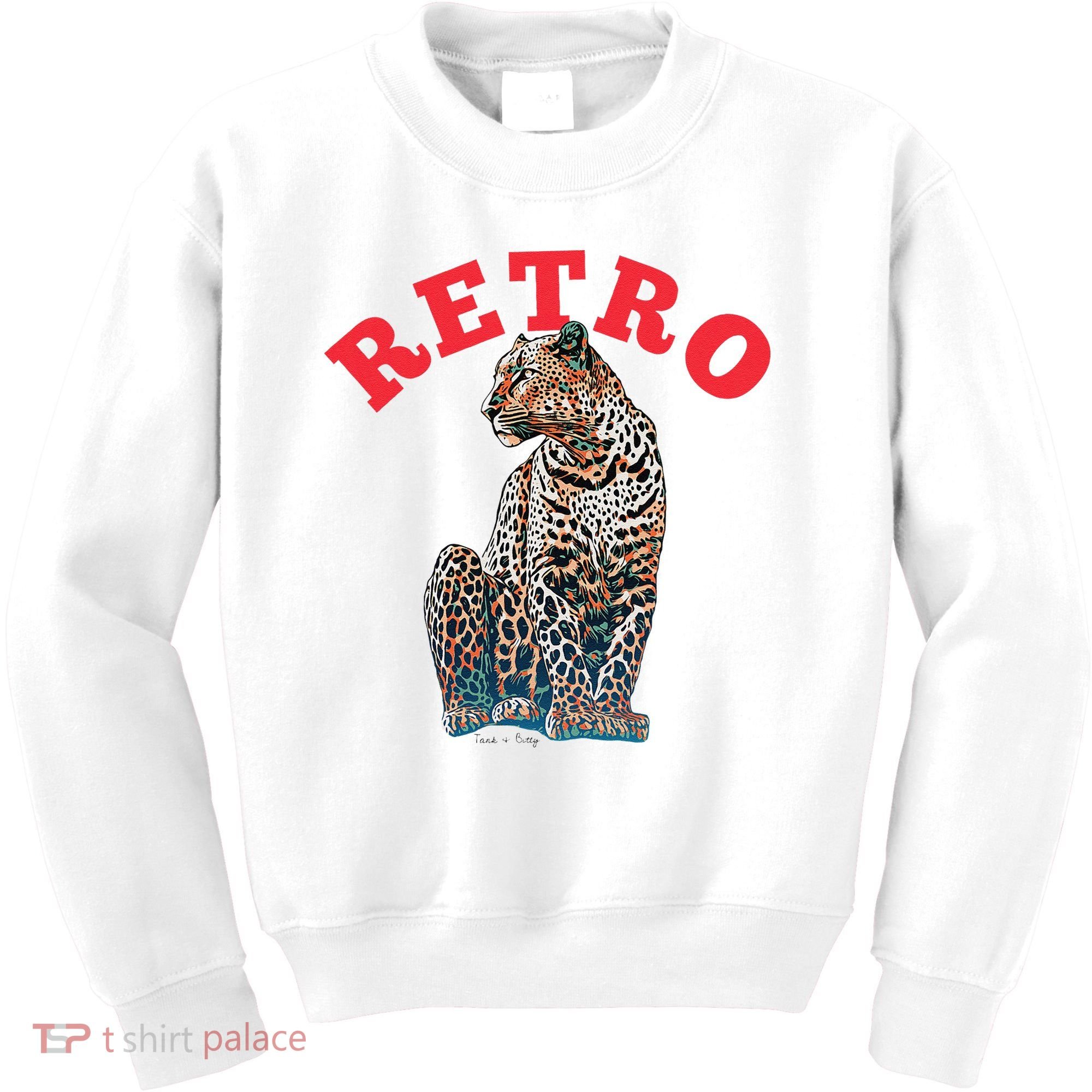 Retro Jaguar Animal Oversized Kids Sweatshirt