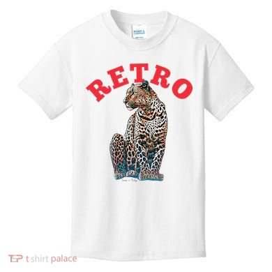 Retro Jaguar Animal Oversized Kids T-Shirt