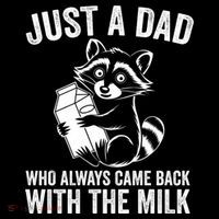 Raccoon Just A Dad Who Always Came Back With The Milk  Coffee Mug thumb 5